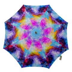 Background Drips Fluid Colorful Hook Handle Umbrellas (medium) by Sapixe