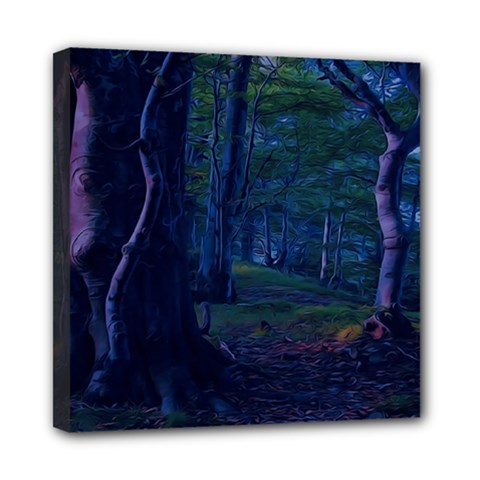 Beeches Tree Forest Beech Shadows Mini Canvas 8  X 8  (stretched)