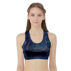 Beeches Tree Forest Beech Shadows Sports Bra With Border by Sapixe