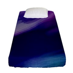 Purple Background Art Abstract Watercolor Fitted Sheet (single Size)