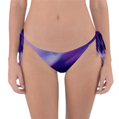 Purple Background Art Abstract Watercolor Reversible Bikini Bottom