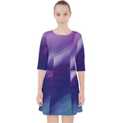 Purple Background Art Abstract Watercolor Pocket Dress by Sapixe