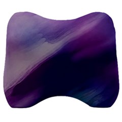 Purple Background Art Abstract Watercolor Velour Head Support Cushion