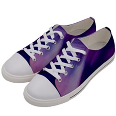 Purple Background Art Abstract Watercolor Women s Low Top Canvas Sneakers