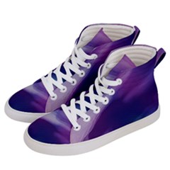 Purple Background Art Abstract Watercolor Women s Hi-top Skate Sneakers by Sapixe