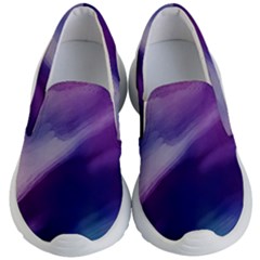 Purple Background Art Abstract Watercolor Kid s Lightweight Slip Ons by Sapixe