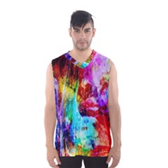 Background Art Abstract Watercolor Men s Basketball Tank Top