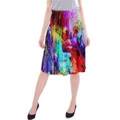 Background Art Abstract Watercolor Midi Beach Skirt