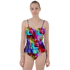 Background Art Abstract Watercolor Sweetheart Tankini Set