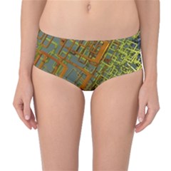 Art 3d Windows Modeling Dimension Mid-waist Bikini Bottoms