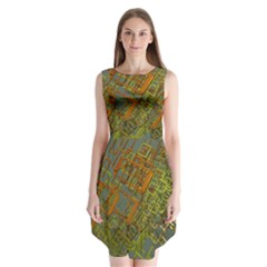 Art 3d Windows Modeling Dimension Sleeveless Chiffon Dress   by Sapixe