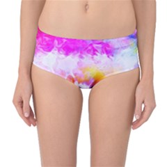 Background Drips Fluid Colorful Mid-waist Bikini Bottoms
