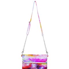 Background Drips Fluid Colorful Mini Crossbody Handbag by Sapixe