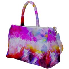 Background Drips Fluid Colorful Duffel Travel Bag by Sapixe