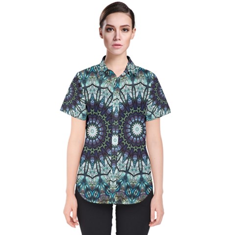 Pattern Abstract Background Art Women s Short Sleeve Shirt by Sapixe