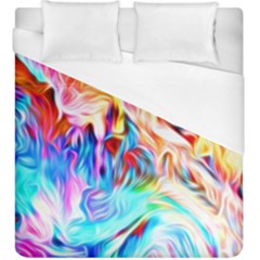 Background Drips Fluid Colorful Duvet Cover (king Size)