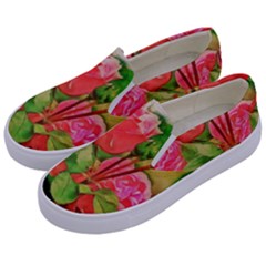 Figure Watercolor Art Nature Kids  Canvas Slip Ons by Sapixe