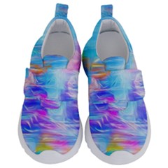 Background Drips Fluid Colorful Velcro Strap Shoes