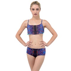 Kaleidoscope Art Pattern Ornament Layered Top Bikini Set by Sapixe