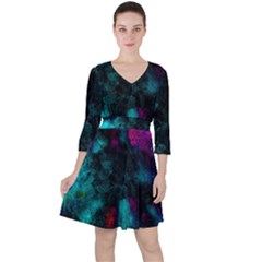 Background Art Abstract Watercolor Ruffle Dress