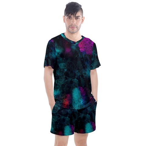 Background Art Abstract Watercolor Men s Mesh Tee And Shorts Set by Sapixe