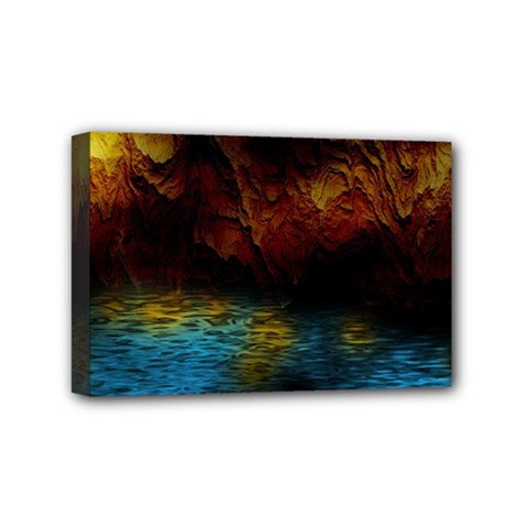 Background Cave Art Abstract Mini Canvas 6  X 4  (stretched) by Sapixe