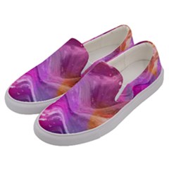 Background Art Abstract Watercolor Men s Canvas Slip Ons