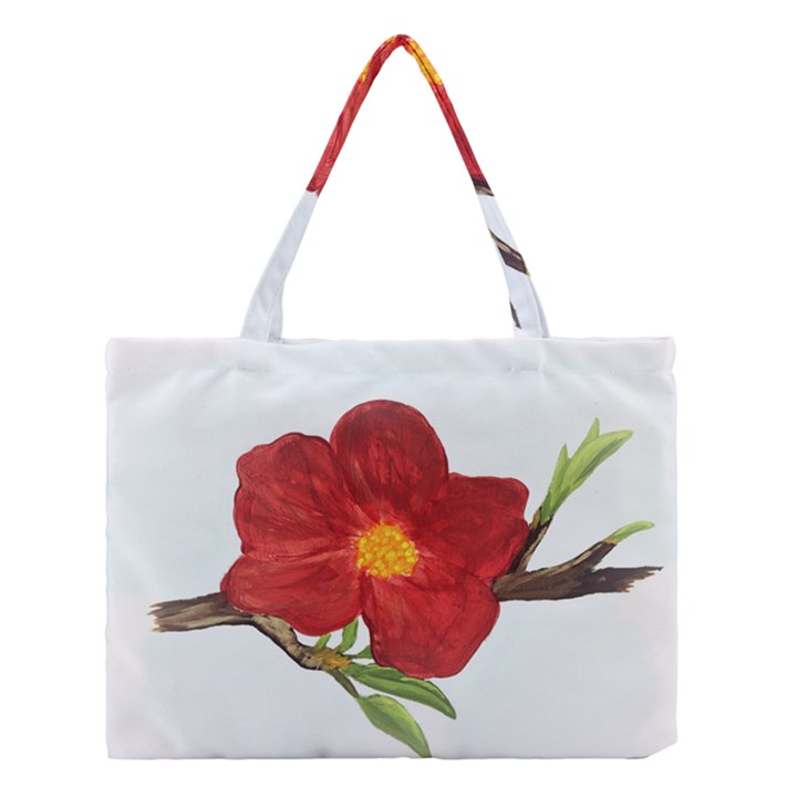 Deep Plumb Blossom Medium Tote Bag