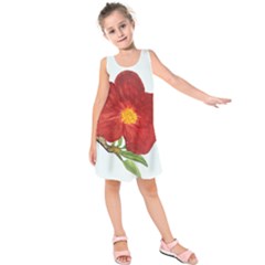 Deep Plumb Blossom Kids  Sleeveless Dress by lwdstudio