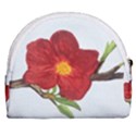 Deep Plumb Blossom Horseshoe Style Canvas Pouch View2