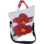 Deep Plumb Blossom Fold Over Handle Tote Bag