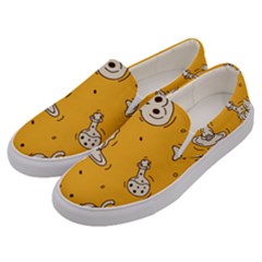 Funny Halloween Party Pattern Men s Canvas Slip Ons by HalloweenParty