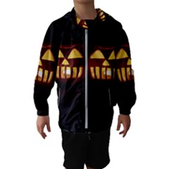 Funny Spooky Scary Halloween Pumpkin Jack O Lantern Hooded Windbreaker (kids) by HalloweenParty