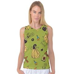 Funny Scary Spooky Halloween Party Design Women s Basketball Tank Top by HalloweenParty