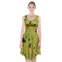 Funny Scary Spooky Halloween Party Design Racerback Midi Dress by HalloweenParty