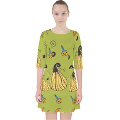 Funny Scary Spooky Halloween Party Design Pocket Dress