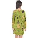 Funny Scary Spooky Halloween Party Design Long Sleeve Chiffon Shift Dress  View2