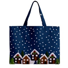 Winter Idyll Zipper Mini Tote Bag by Valentinaart