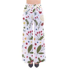 Floral Christmas Pattern  So Vintage Palazzo Pants by Valentinaart