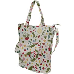 Floral Christmas Pattern  Shoulder Tote Bag by Valentinaart