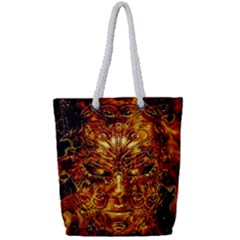 Vulcano Poster Artwork Full Print Rope Handle Tote (small) by dflcprintsclothing