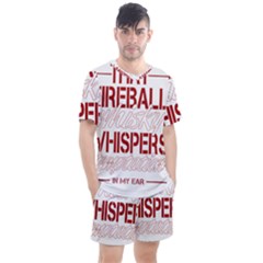 Fireball Whiskey Shirt Solid Letters 2016 Men s Mesh Tee And Shorts Set
