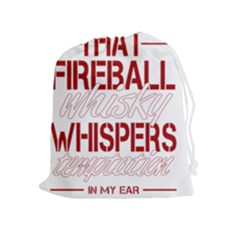 Fireball Whiskey Shirt Solid Letters 2016 Drawstring Pouch (xl) by crcustomgifts