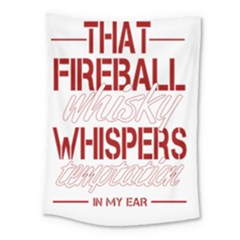 Fireball Whiskey Shirt Solid Letters 2016 Medium Tapestry