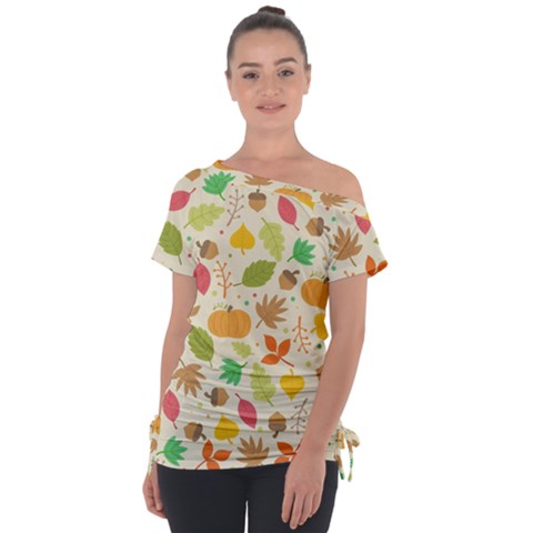 Thanksgiving Pattern Tie-up Tee by Valentinaart