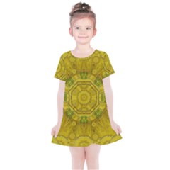 Sunshine Feathers And Fauna Ornate Kids  Simple Cotton Dress by pepitasart