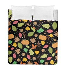 Thanksgiving Pattern Duvet Cover Double Side (full/ Double Size) by Valentinaart