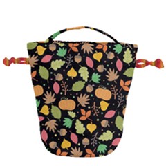 Thanksgiving Pattern Drawstring Bucket Bag by Valentinaart