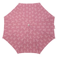 Pink Ribbon - Breast Cancer Awareness Month Straight Umbrellas by Valentinaart