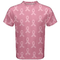 Pink Ribbon - Breast Cancer Awareness Month Men s Cotton Tee by Valentinaart